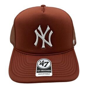 47 Brand New York Yankees‎ Trucker Hat Cap Snapback Adjustable Gold Unisex OSFM